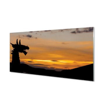 tulup.si Slika na akrilnem steklu Sunset nebo zmaj 4 obešalnika
