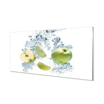 tulup.si Slika na steklu Voda jabolko narezano 4 obešalnika