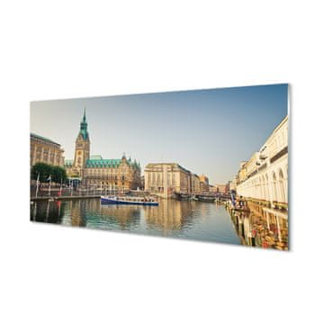 tulup.si Steklena slika Nemčija hamburg river katedrala 2 obešalnika
