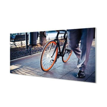 tulup.si Slika na steklu City bike noge 2 obešalnika