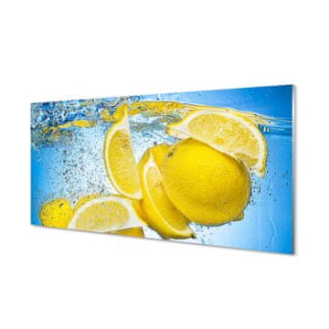 tulup.si Slika na steklu Lemon v vodi 2 obešalnika