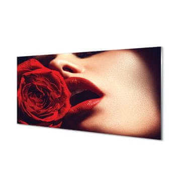 tulup.si Slika na akrilnem steklu Rose ženska usta 4 obešalnika