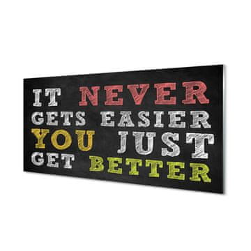 tulup.si Slika na akrilnem steklu Barvni napis 4 obešalnika