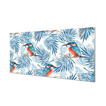 tulup.si Slika na akrilnem steklu Pobarvana ptica na veji 2 obešalnika