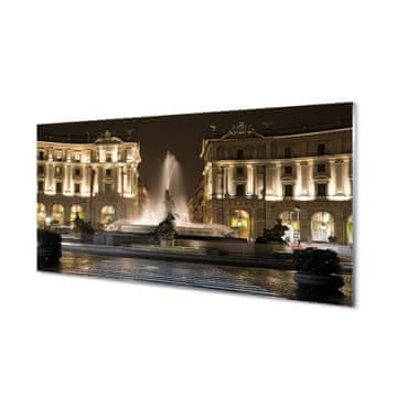 tulup.si Stenska plošča za kuhinjo Rim fountain trg ponoči