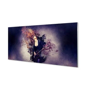 tulup.si Slika na akrilnem steklu Ženska kitara opombe 4 obešalnika