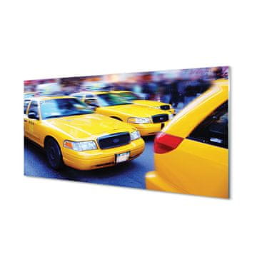 tulup.si Slika na akrilnem steklu Rumeni taxi mesta 4 obešalnika