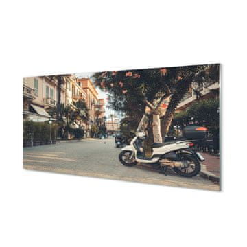 tulup.si Slika na akrilnem steklu Motocikli mesto palm poletja 2 obešalnika