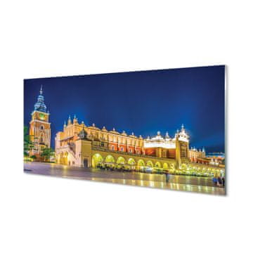 tulup.si Slika na akrilnem steklu Krakov cloth hall noč 2 obešalnika