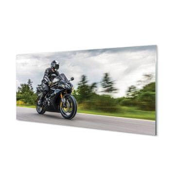tulup.si Slika na akrilnem steklu Motorcycle cestni oblaki nebo 4 obešalnika