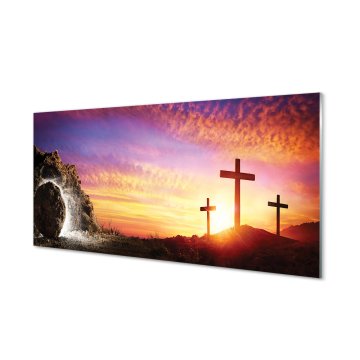 tulup.si Slika na akrilnem steklu Prečka sunset jamo 4 obešalnika