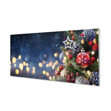 tulup.si Slika na akrilnem steklu Božično drevo decoration sneg 2 obešalnika