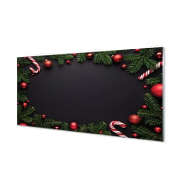 tulup.si Slika na akrilnem steklu Vejice baubles lizike 4 obešalnika