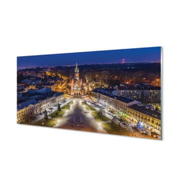 tulup.si Slika na akrilnem steklu Nočna panorama krakow cerkve 4 obešalnika