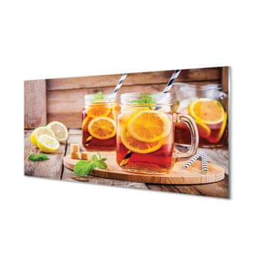 tulup.si Zidna obloga za kuhinju Tea slamice hladno citrusov