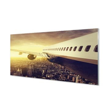 tulup.si Slika na akrilnem steklu Plane mesto zahod 4 obešalnika
