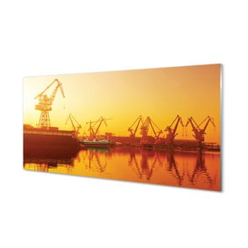 tulup.si Slika na akrilnem steklu Gdańsk ladjedelnica sunrise 2 obešalnika