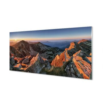 tulup.si Slika na akrilnem steklu Mountain sunset 2 obešalnika