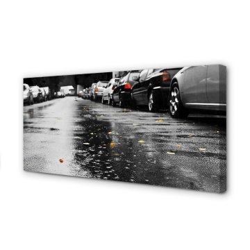 tulup.si Slika na platnu Avto jesensko listje v cestnem prometu