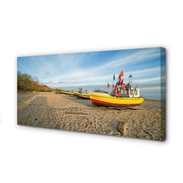 tulup.si Slika na platnu Gdansk beach čolni morje