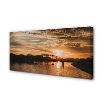tulup.si Slika na platnu Krakov reka most sunset