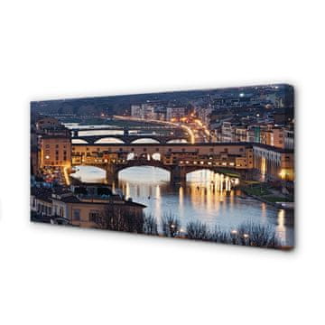 tulup.si Slika na platnu Italija bridges noč reka