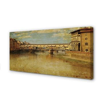 tulup.si Slika na platnu Italija river mostovi stavbe