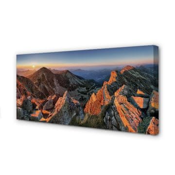 tulup.si Slika na platnu Mountain sunset