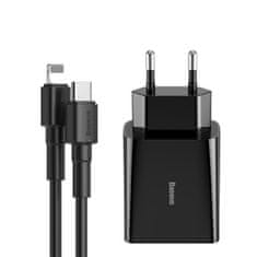 BASEUS TZCCFS-F01 polnilnik, QC, 18 W, USB-C na Lightning, 1 m