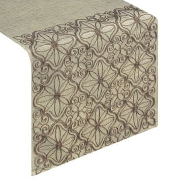 Eurofirany Impresivni tekač iz satenaste tkanine. 40 cm x 140 cm