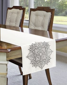 Eurofirany Izjemno impresiven namizni tekač v navadni barvi 40 cm x 140 cm