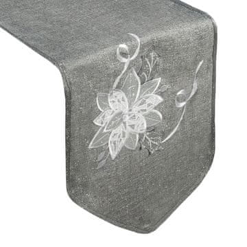 Eurofirany Božični namizni tekač v navadni barvi 33 cm x 180 cm