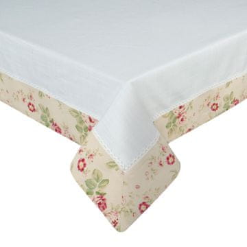 Eurofirany Klasični namizni prt, okrašen z elegantnim trakom 150 cm x 220 cm