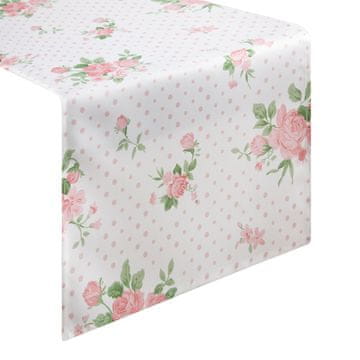 Eurofirany Dekorativni namizni tekač v idiličnem slogu 40 cm x 140 cm