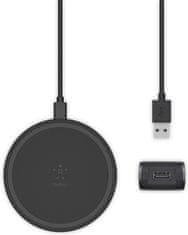 Belkin 10W brezžični polnilec z napajalnikom in kablom, črn