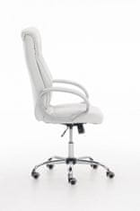 BHM Germany Pisarniški stol Thor, umetno usnje, bela barva