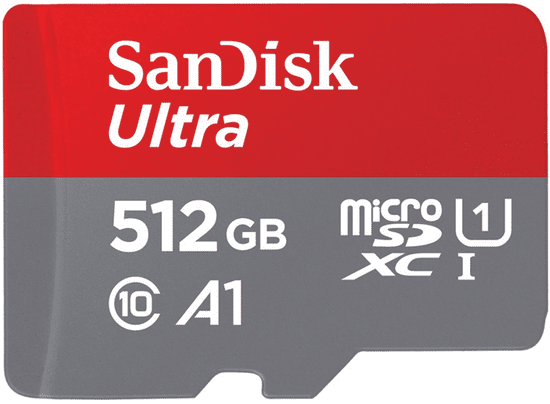 SanDisk Ultra microSDXC spominska kartica, 512 GB + SD adapter