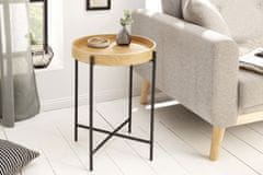 KINGHOME Miza INVICTA ELEMENTS 43 cm hrastov pladenj