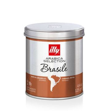 illy kava Brazilija, mleta, kofeinska, 125 g