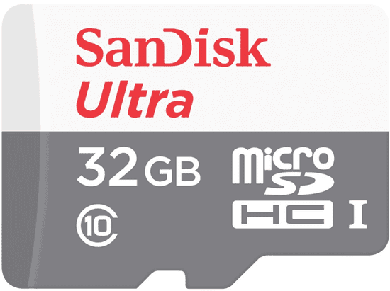 SanDisk Ultra MicroSDHC spominska kartica, 32 GB, UHS-I + SD adapter