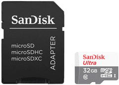 SanDisk Ultra MicroSDHC spominska kartica, 32 GB, UHS-I + SD adapter