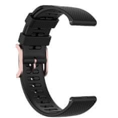 BStrap Silicone Rain pašček za Garmin Vivoactive 3, black