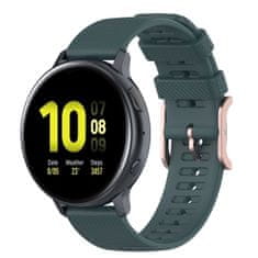 BStrap Silicone Rain pašček za Samsung Galaxy Watch Active 2 40/44mm, dark green