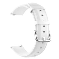 BStrap Leather Lux pašček za Garmin Vivoactive 4, white