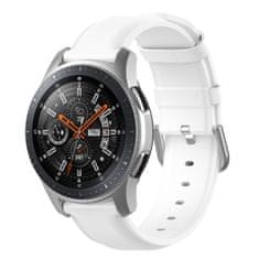 BStrap Leather Lux pašček za Huawei Watch GT3 42mm, white