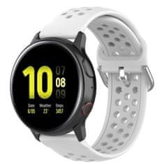 BStrap Silicone Dots pašček za Garmin Vivoactive 4, white