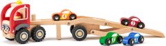 Woody tovornjak z dirkalnimi avtomobili