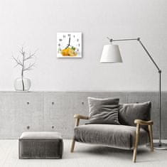 tulup.si Steklena kvadratna ura Limone 30x30 cm Črne kazalke