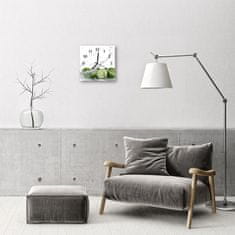 tulup.si Steklena kvadratna ura Lime 30x30 cm Črne kazalke