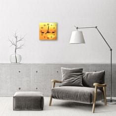 tulup.si Steklena kvadratna ura Sonce voda 30x30 cm Črne kazalke
